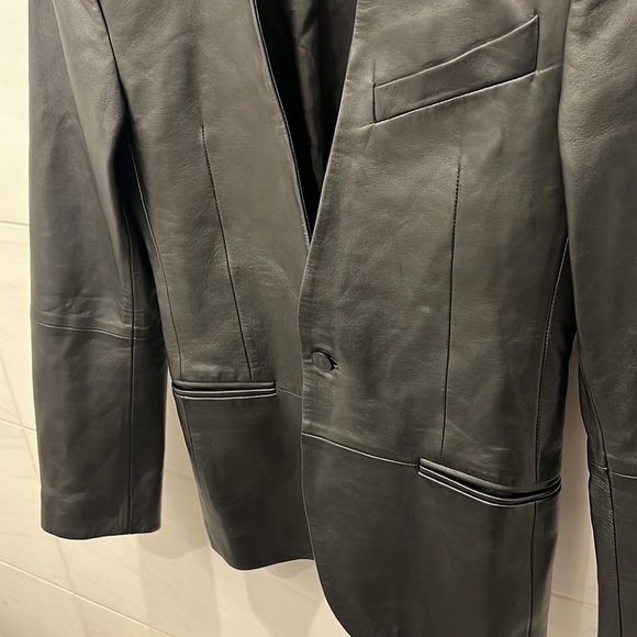Mugler x H&M | Defined Waist Leather Blazer (Men’s) - Size S/M (EU 46/US 36R) - Picture 8 of 12